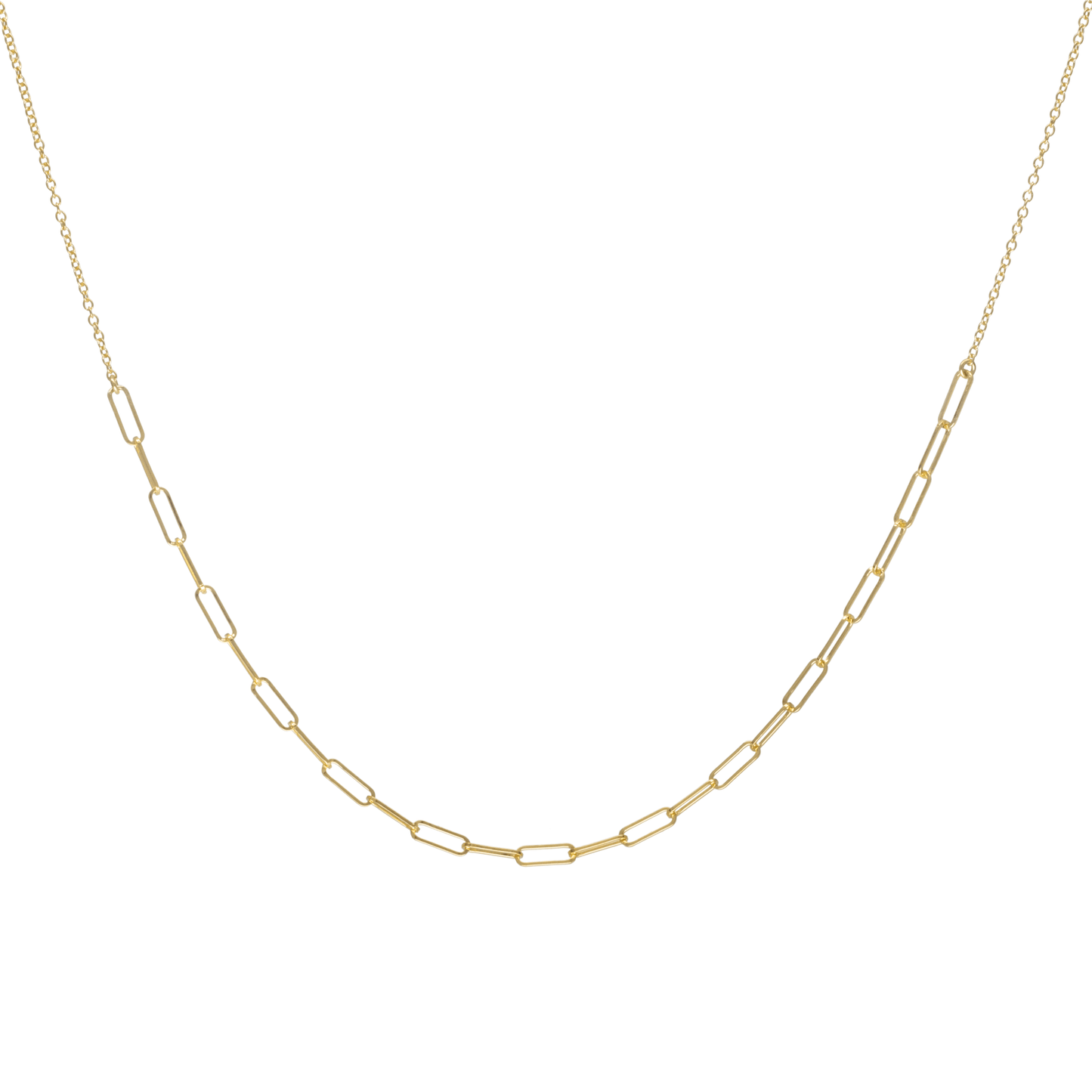 NKL-14K 'Luna' Paperclip Chain Necklace