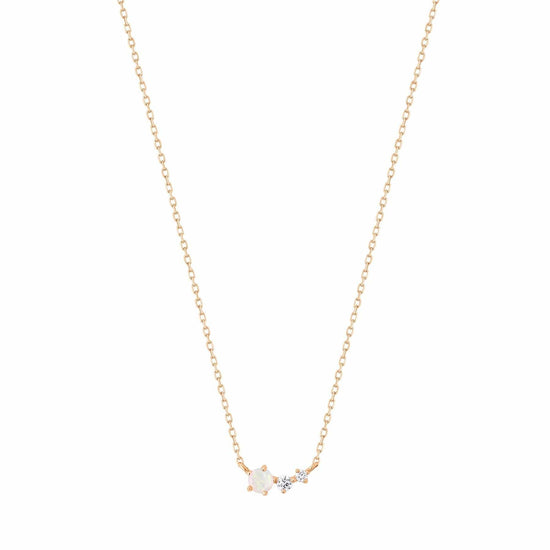 NKL-14K Opal & Diamond Necklace