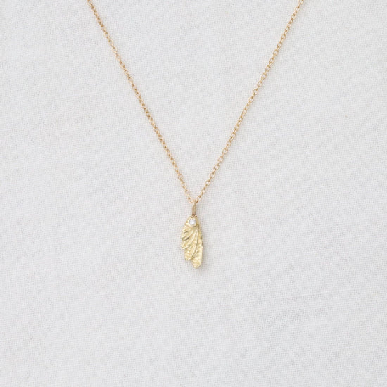 NKL-14K Small Angel Wing Diamond Necklace