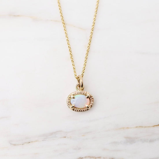 NKL-14K Swell Necklace - Opal