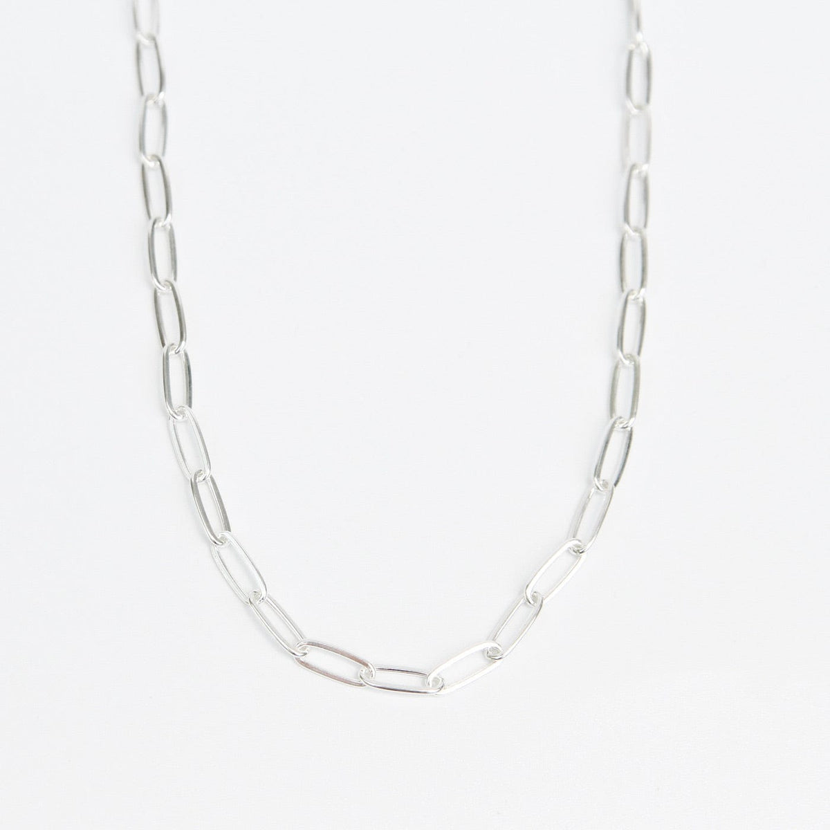GLDN Small Paperclip Chain Sterling Silver / 18′′