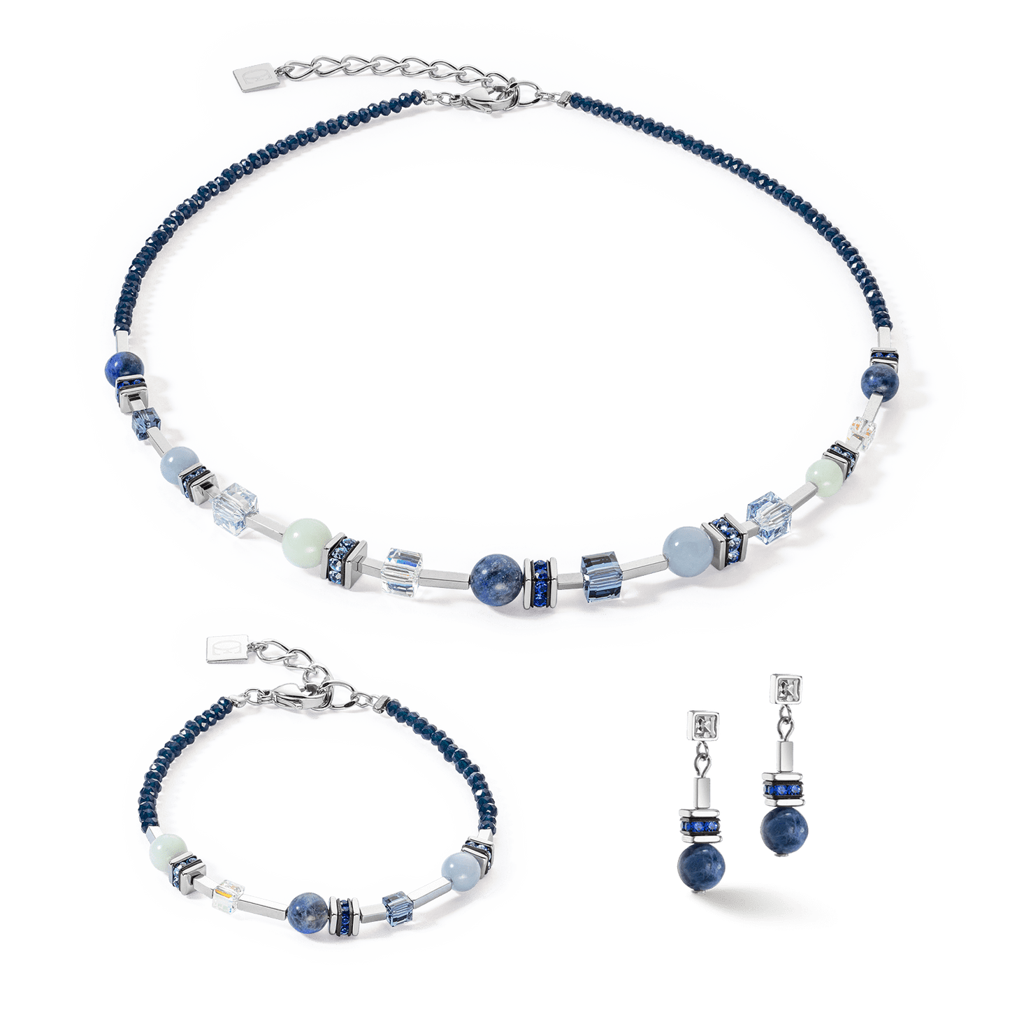 NKL Blue Altantis Spheres Necklace