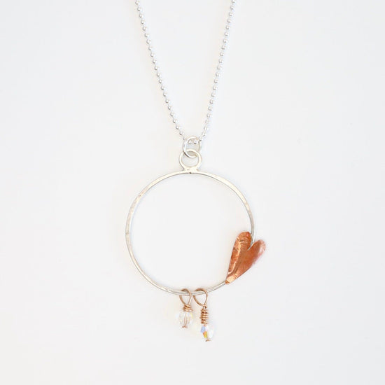 NKL Copper Heart Hoop Necklace
