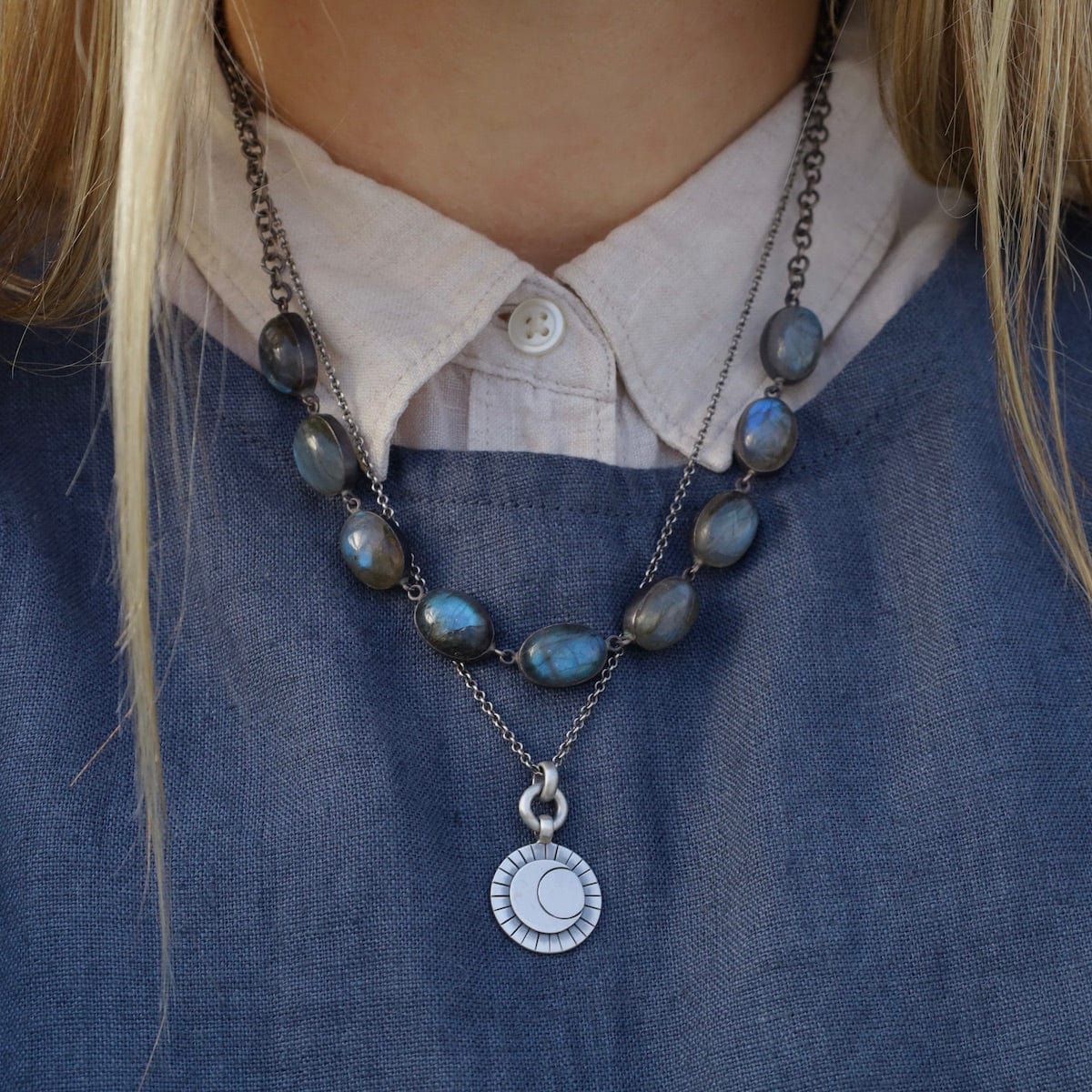 Crescent Moon Pendant Necklace – Dandelion Jewelry