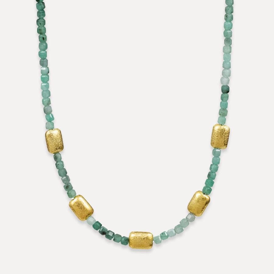 Emerald Lhasa Necklace – Dandelion Jewelry