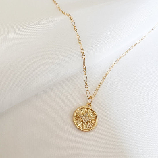 NKL-GF North Star Dainty Pendant Necklace Gold Filled