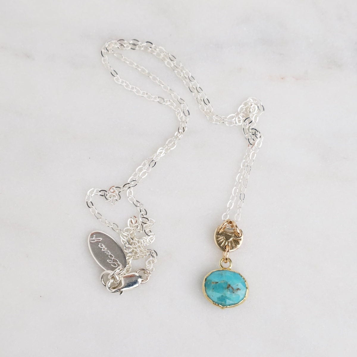 NKL-GF Small Turquoise Pendant Necklace