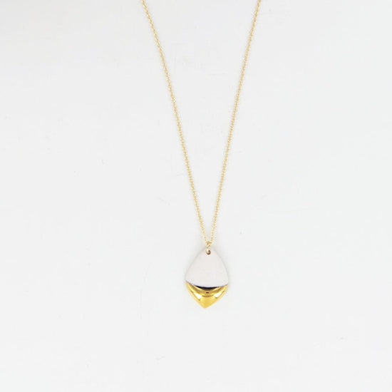 NKL-GF WHITE GOLD DIPPED MARQUISE NECKLACE