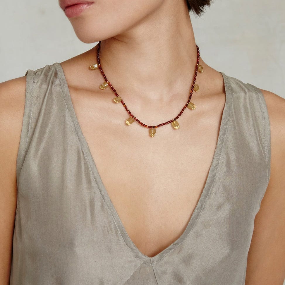 Tangerine Serti Necklace in Pearls Tangerine Serti Necklace in Pearls
