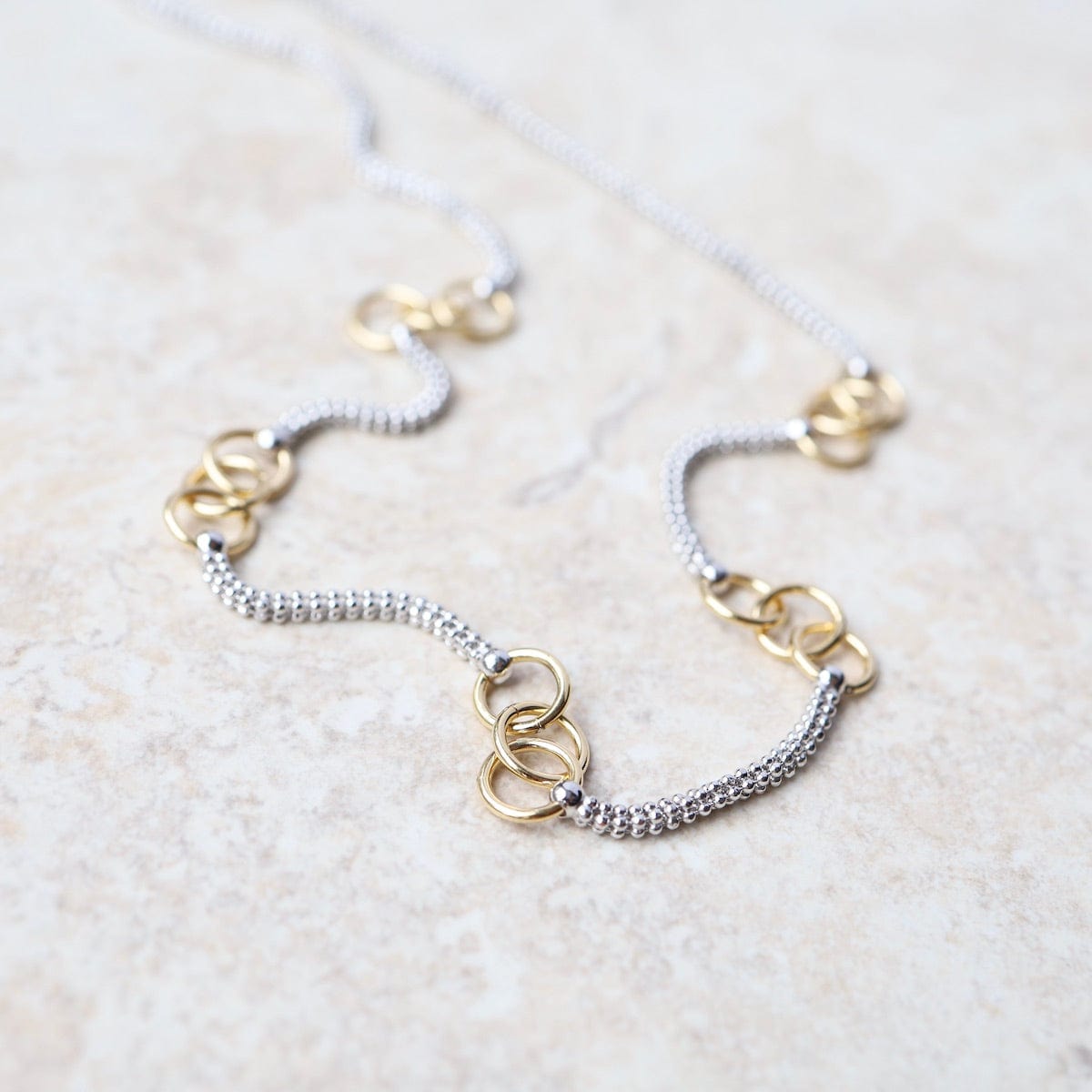 NKL-GPL Chain & Circles Necklace