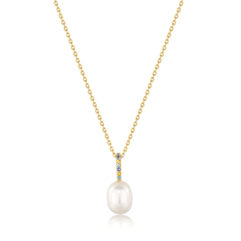 ★PEARLY MORE★ Pendant Drop Necklace 2 color Pearl Drop Necklace