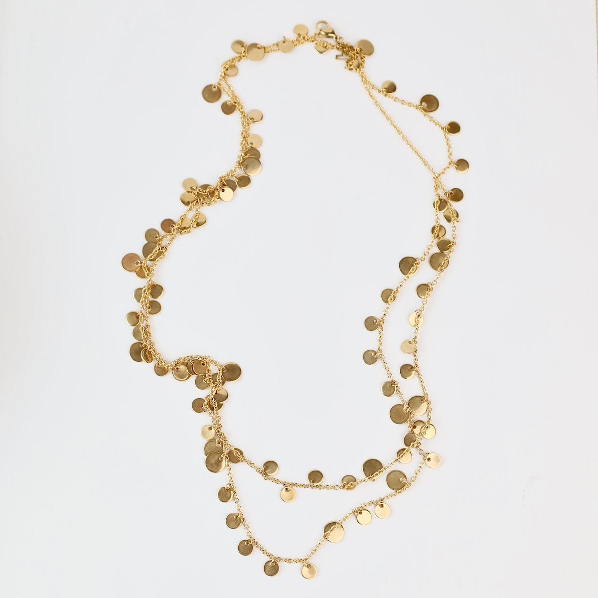 NKL-GPL KALI // The Long Chain with Discs - 18k gold plate