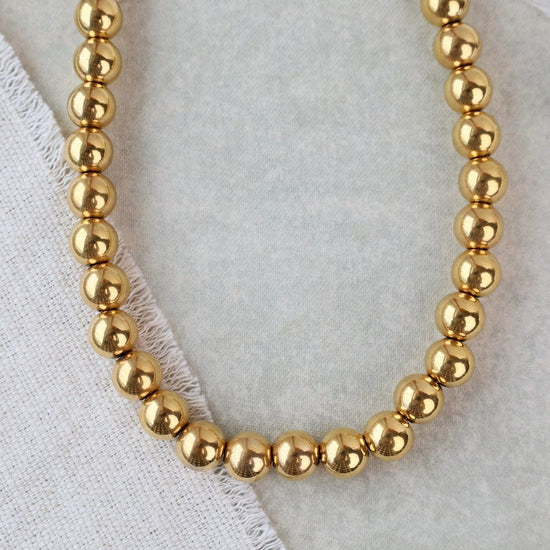 NKL-GPL PIA // The ball necklace - 18k gold plated stainle