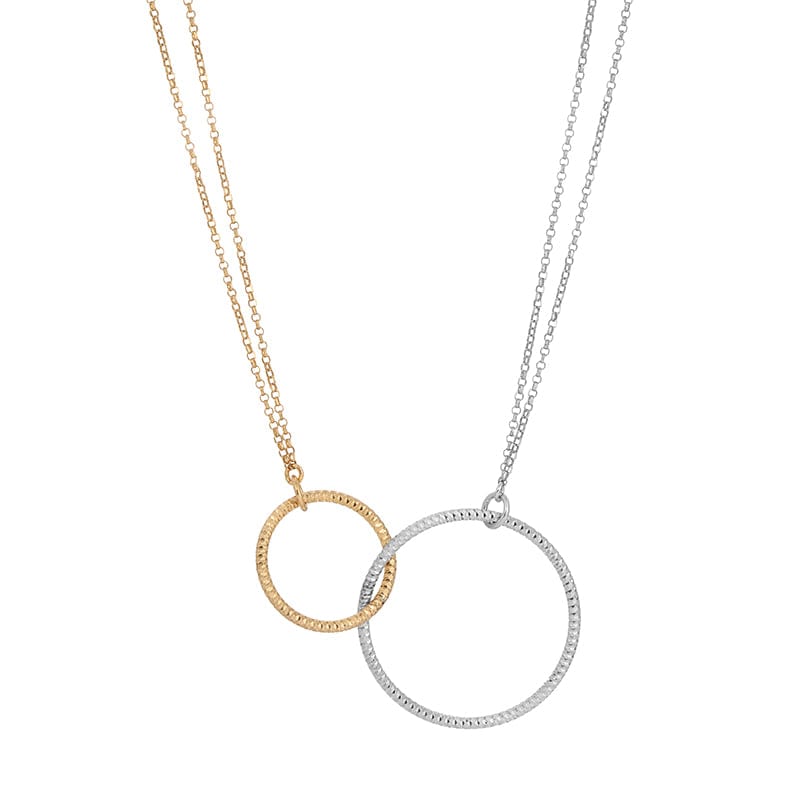 NKL-GPL Sterling Silver & Gold Plated Harmonic Necklace