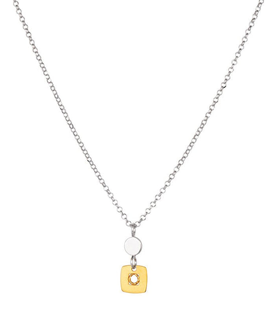 NKL-GPL Sterling Silver & Gold Plated Surya Necklace