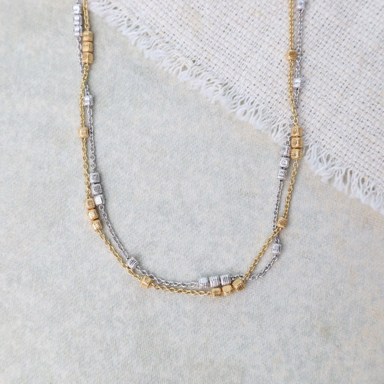 NKL-GPL Sterling Silver & Yellow Gold Plated Dani Necklace
