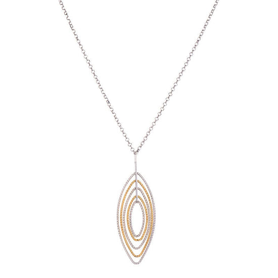 NKL-GPL Sterling Silver & Yellow Gold Plated Isla Necklace