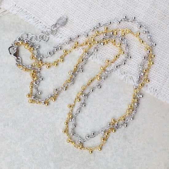 NKL-GPL Sterling Silver & Yellow Gold Plated Lokelani Necklace