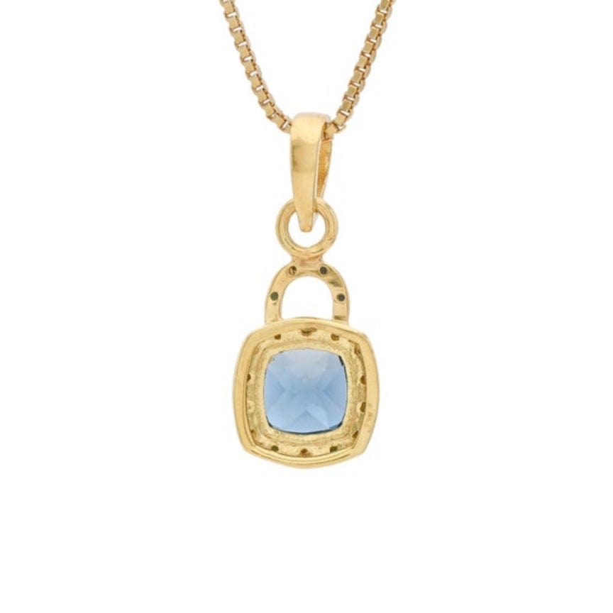 NKL-GPL Topaz and Turquoise Pendant Necklace