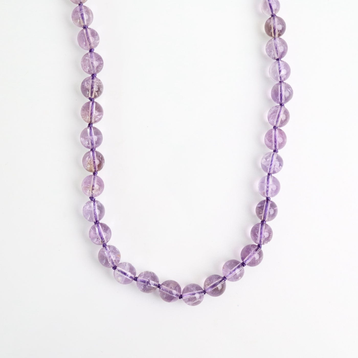 Hand Knotted Amethyst Necklace – Dandelion Jewelry