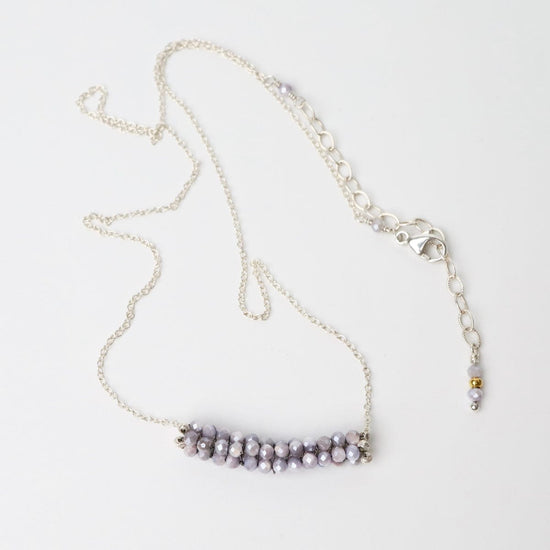 NKL Hand Stitched Lavender Moonstone with Sterling Trim