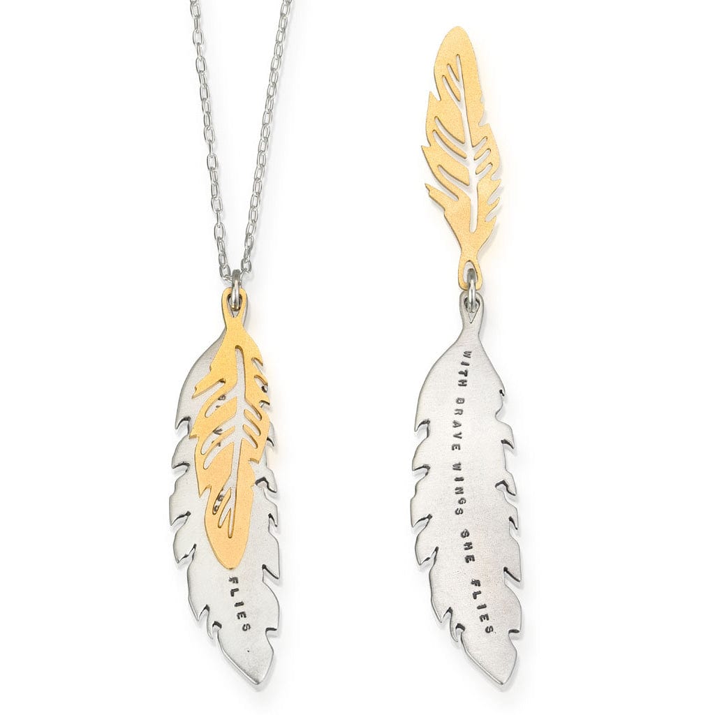 NKL Long Antique Brave Wings Fly Necklace