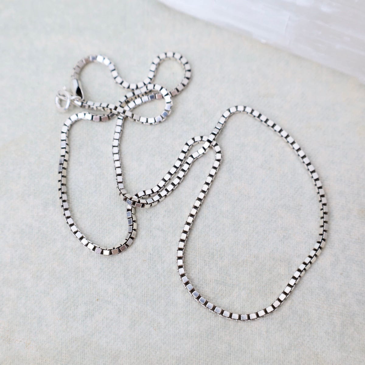 NKL Oxidized Sterling Silver 18" Box Chain