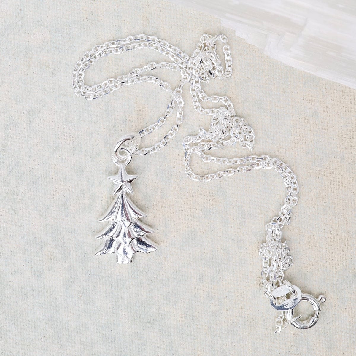 Sterling Silver Christmas Tree Pendant Necklace – Dandelion Jewelry