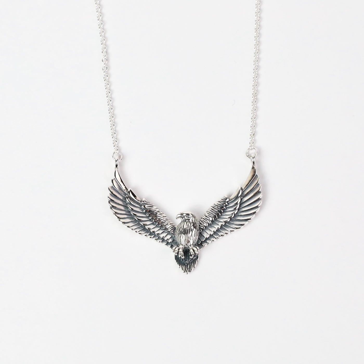 Sterling Silver Large Eagle on Cable Chain Necklace – Dandelion