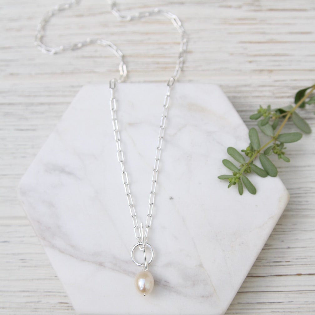 Sterling Silver Parallel Chain with Front Toggle Clasp