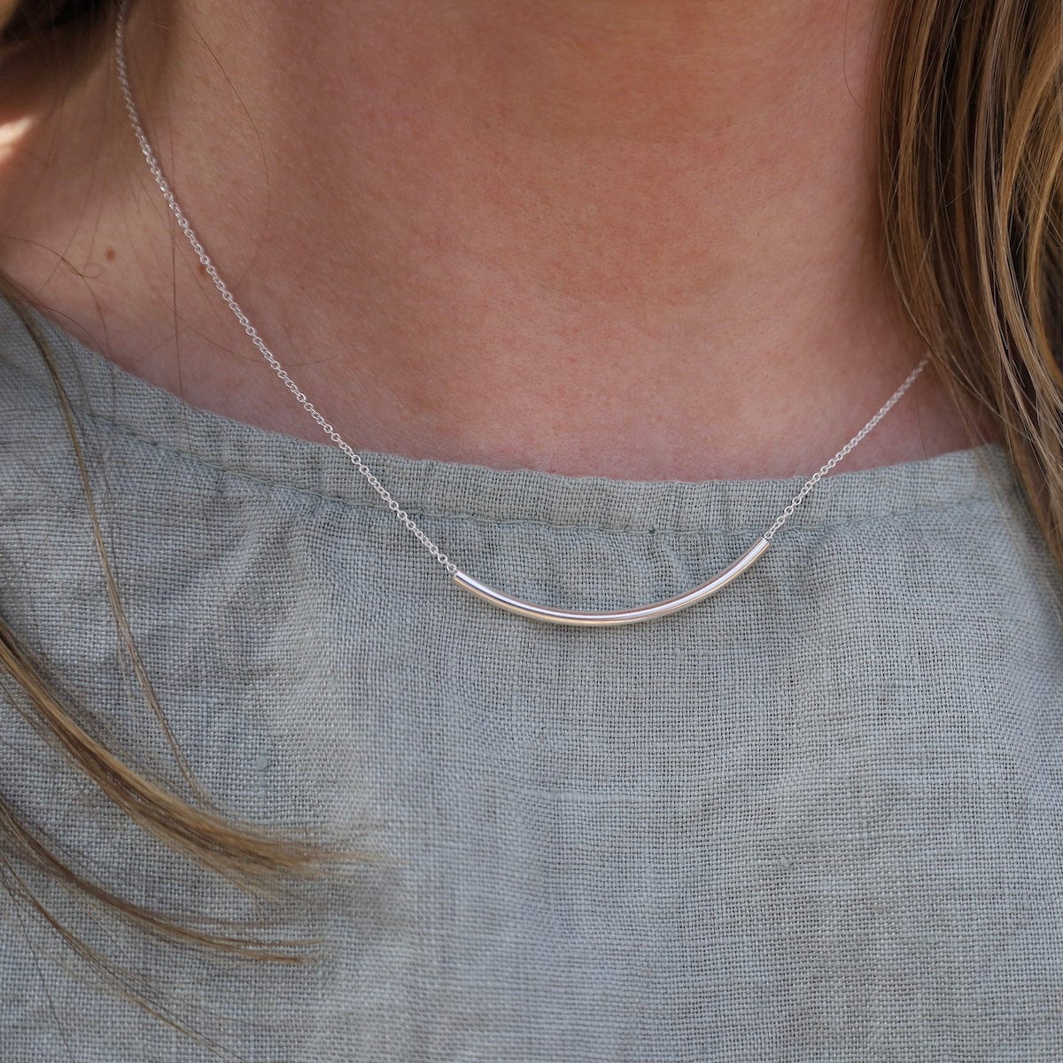 NKL Sterling Silver Smooth as Silk Necklace