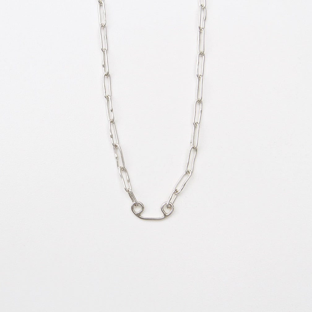 NKL Sterling Silver Smooth Oval Link Pendant Chain - 17