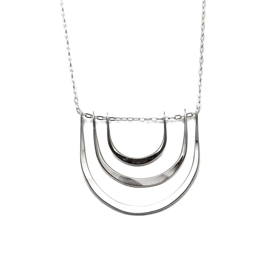 NKL Triple Arc Necklace Silver
