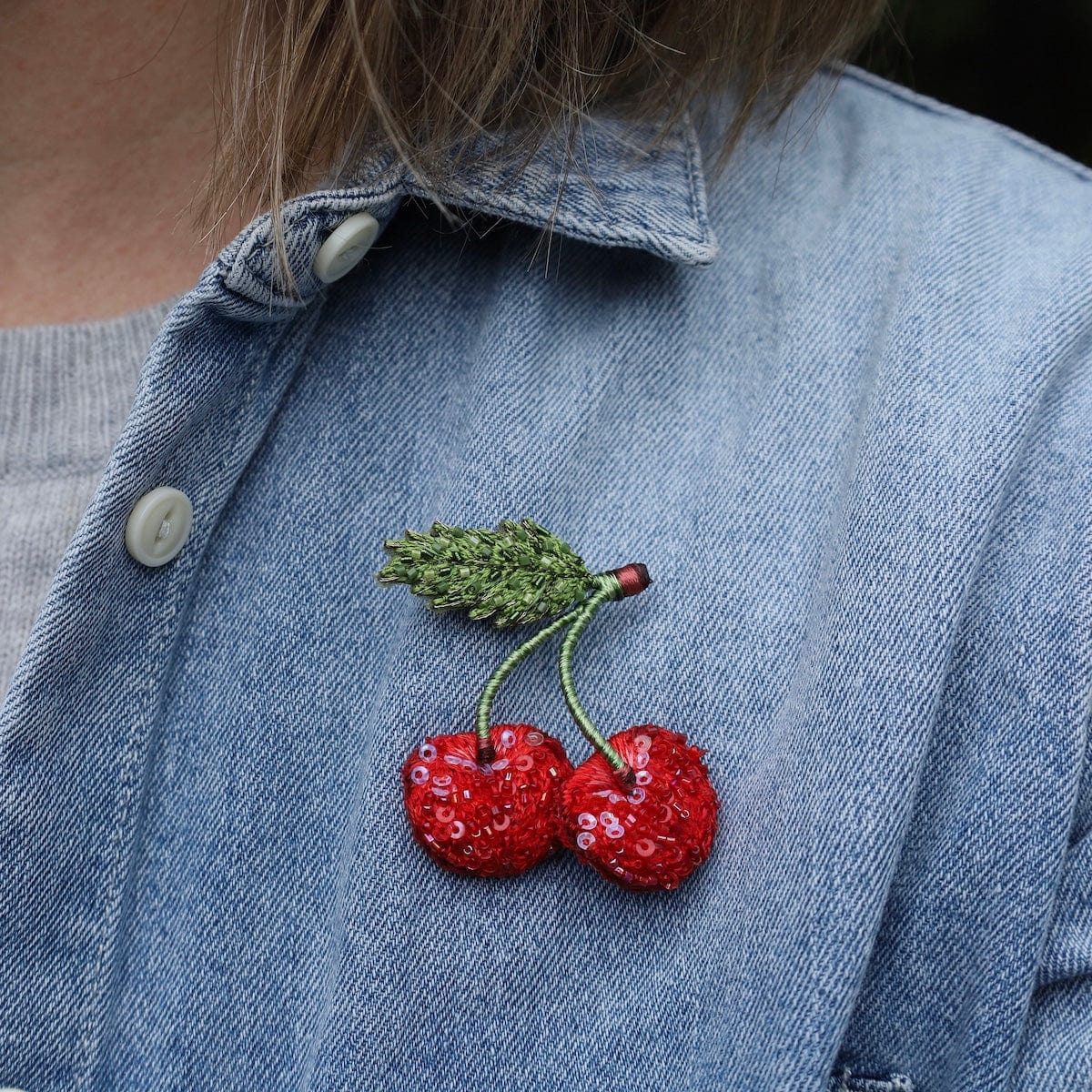 North Star Cherry Brooch Pin – Dandelion Jewelry