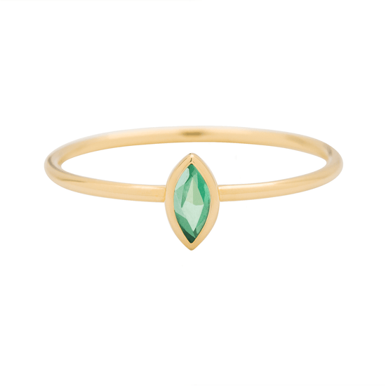 RNG-9K Emerald Stacking Ring - Vertical Marquise