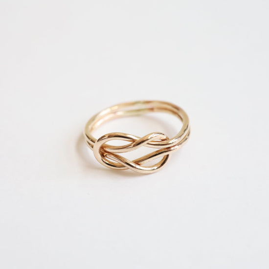 RNG Large Double Love Knot Ring - Gold Filled