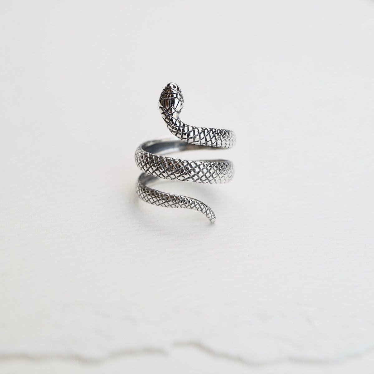 Silver Coil Snake Band – Dandelion Jewelry
