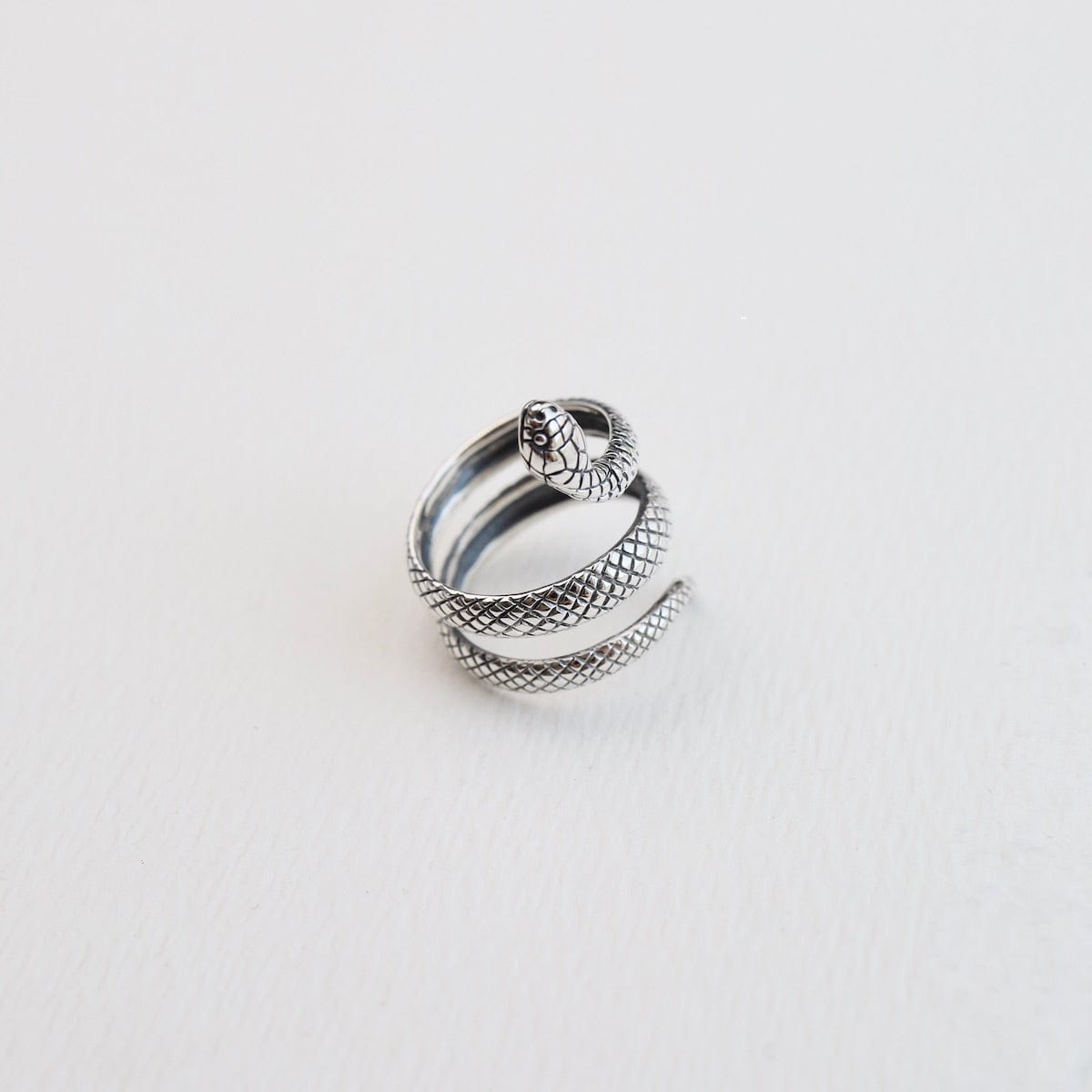 Silver Coil Snake Band – Dandelion Jewelry