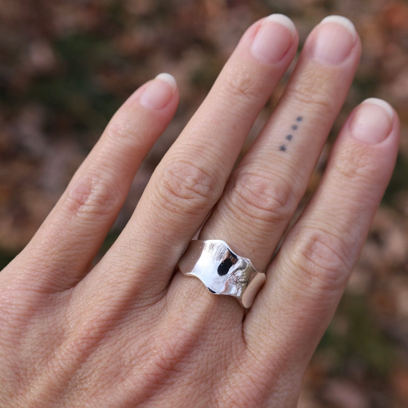 ヴィンテージ！Silver Chunky Tapered Band リング rng-sterling-silver-tapered-