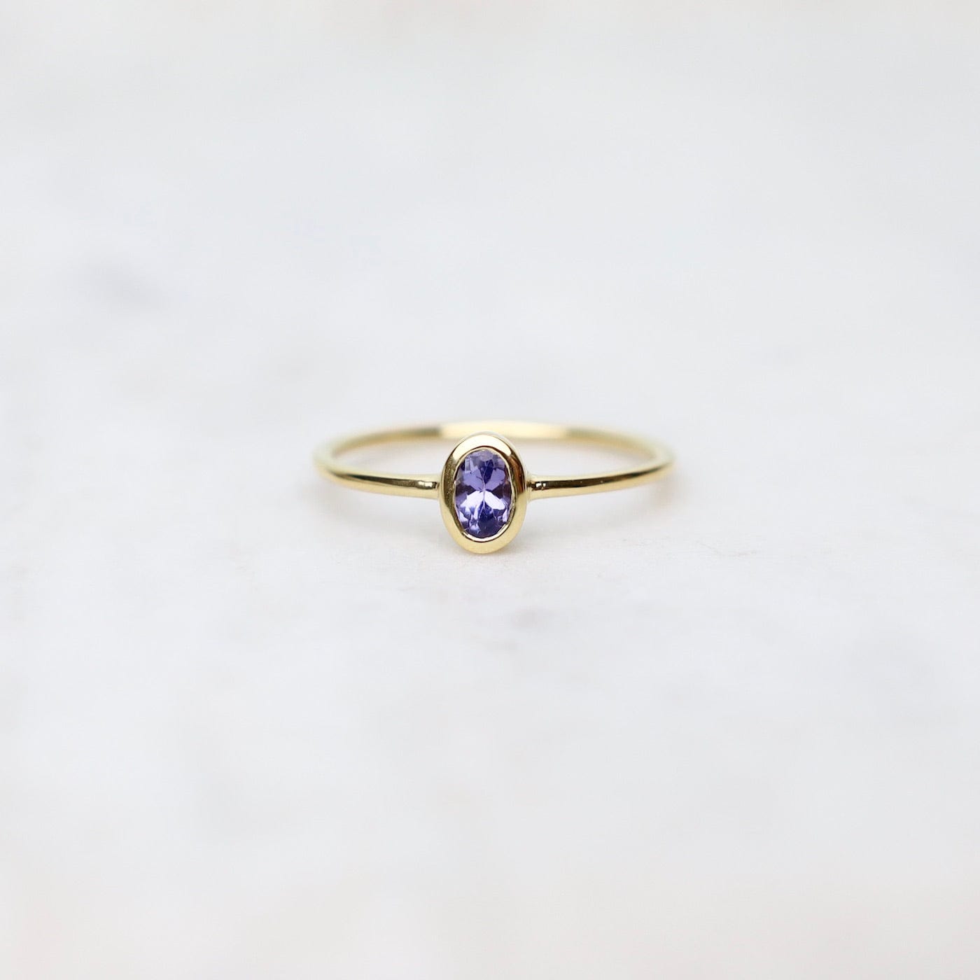 Gold Vermeil Oval Bezel Set Tanzanite Ring – Dandelion Jewelry