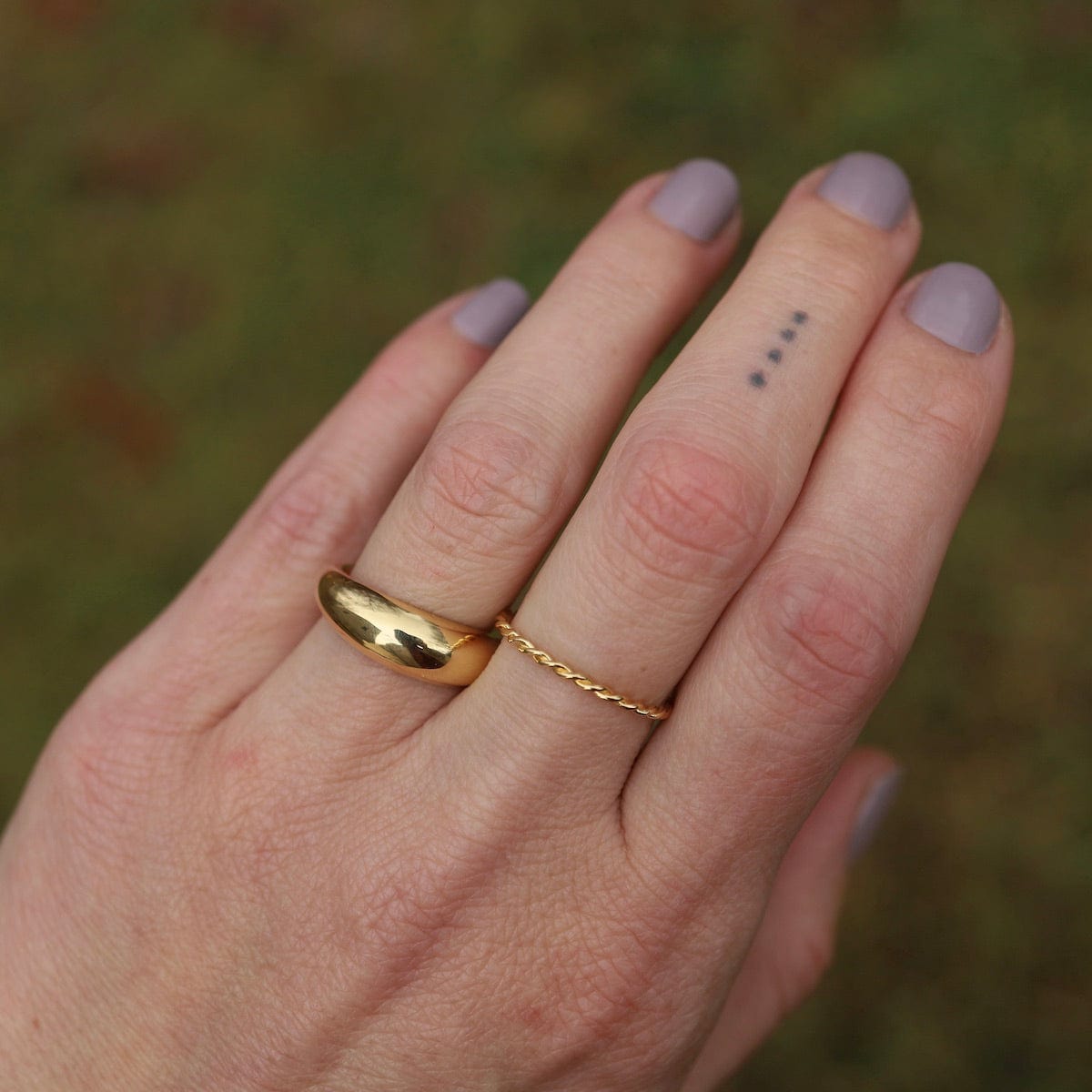 Gold Vermeil Medium Dome Ring – Dandelion Jewelry