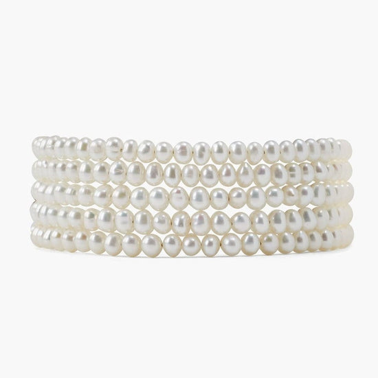WRP White Pearl Naked Wrap Bracelet