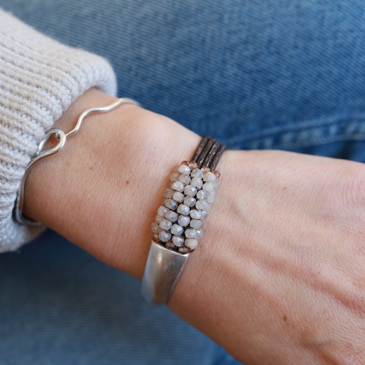 Martell Studio Labradorite and Moonstone Bracelet