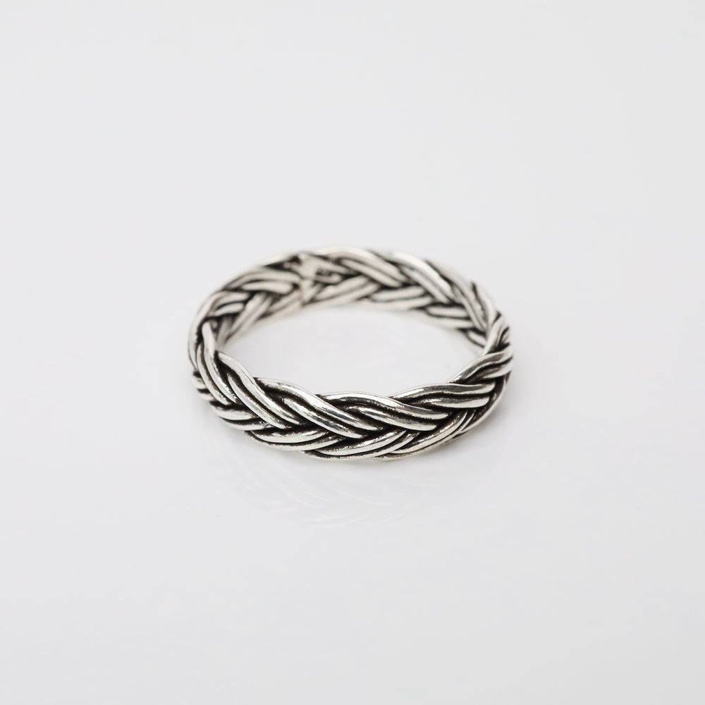 Oxidized Woven Band Ring