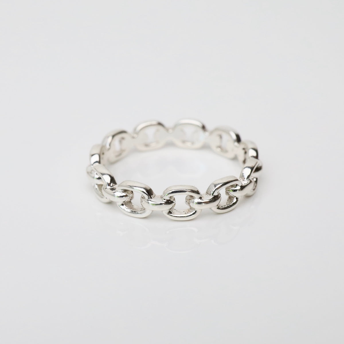 Sterling Silver Narrow Anchor Band Ring