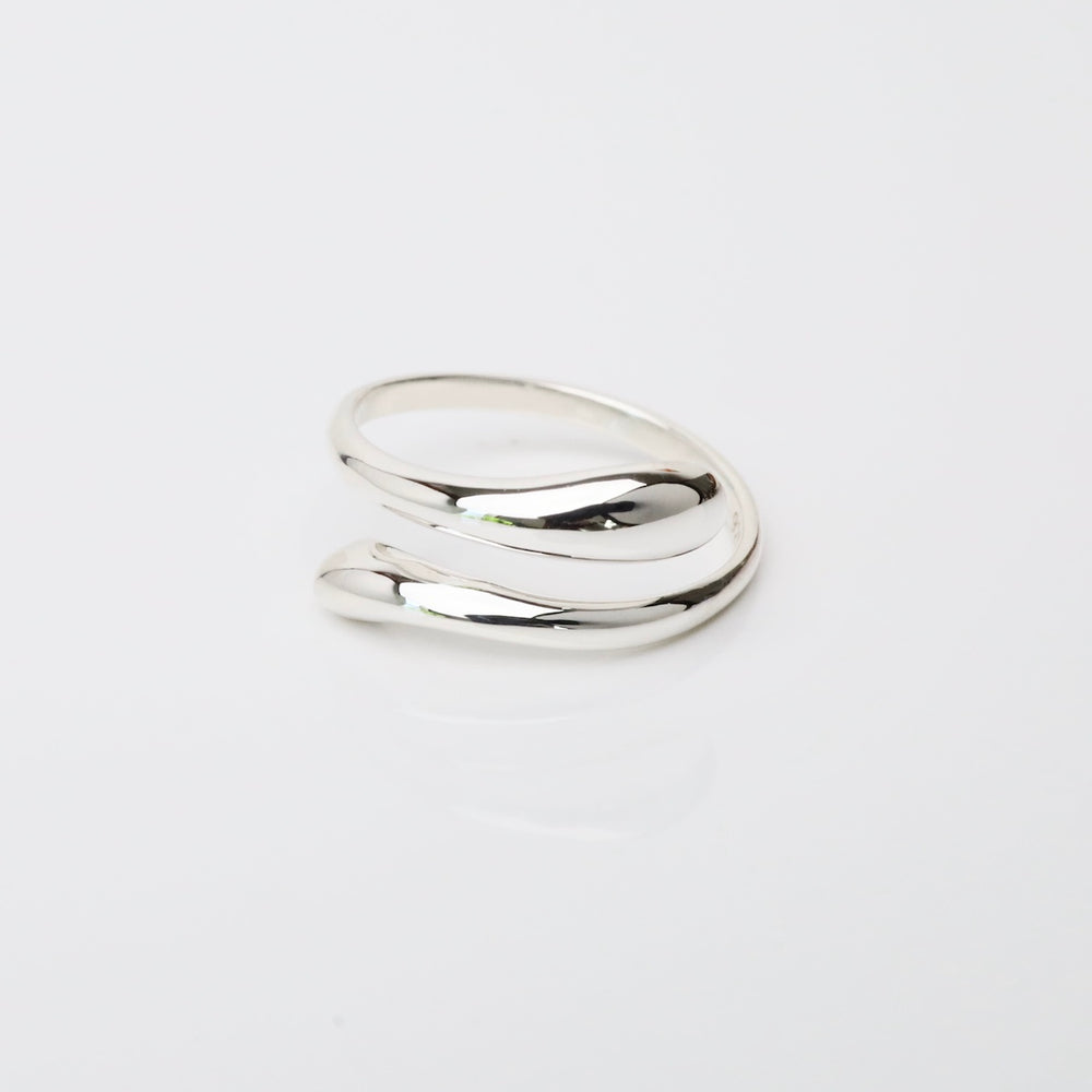 Sterling Silver Wrapped Dewdrop Ring