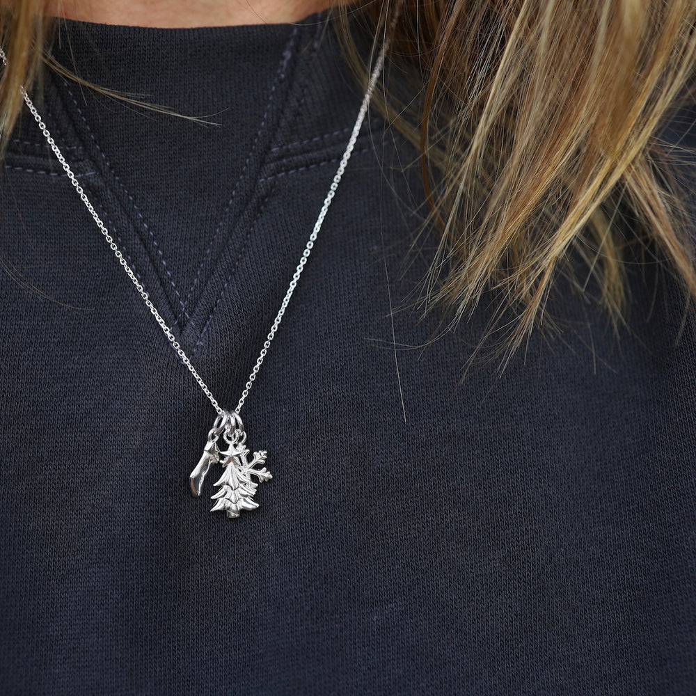 Sterling Silver Holiday Charm Necklace