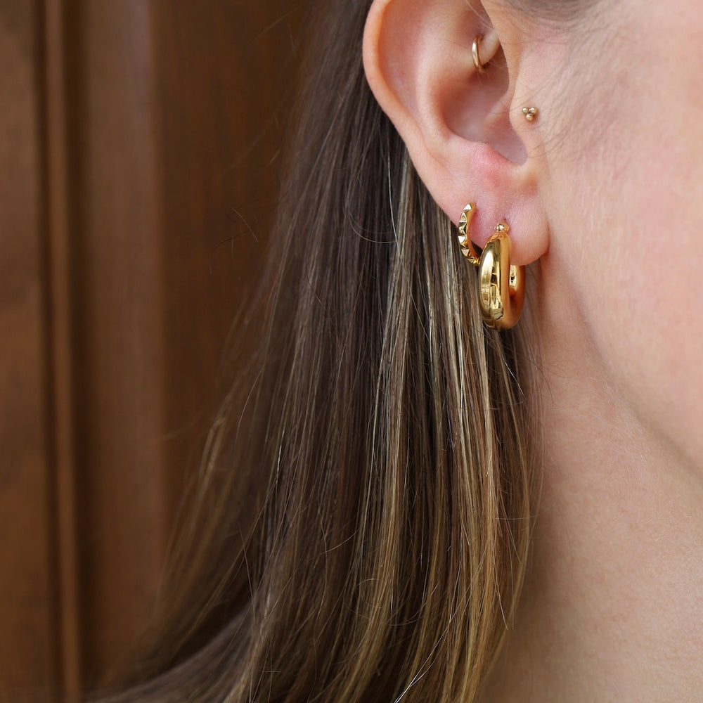 Gold Plated Plump Hoops