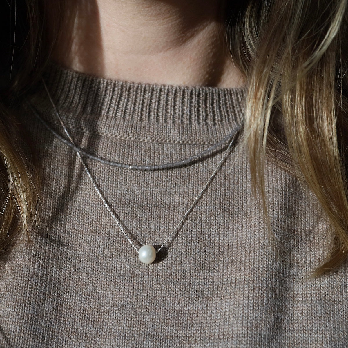 Labradorite Simple Stone Necklace