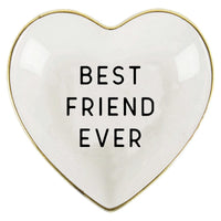 ACC Best Friend Ever Ceramic Heart Shaped Trinket Tray